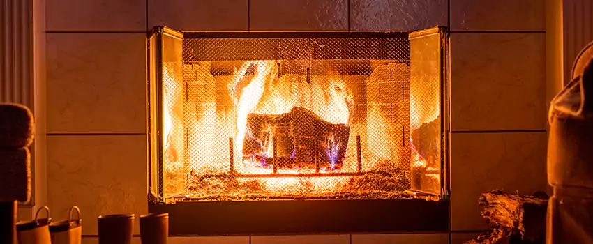 Mendota Hearth Landscape Fireplace Installation in Lake Shore, Maryland
