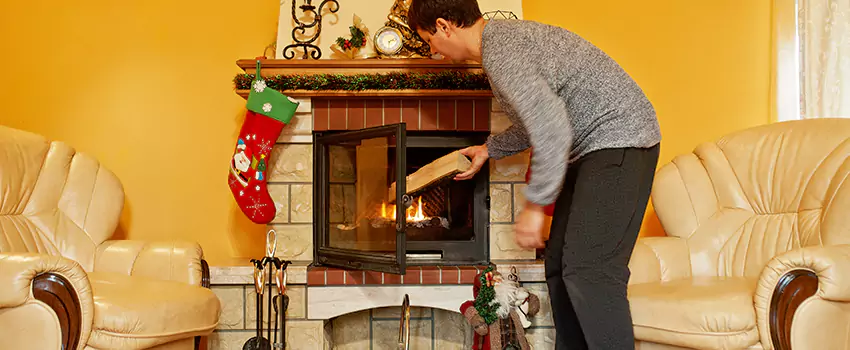 Rusted Metal Fireplace Restoration in Lake Shore, Maryland